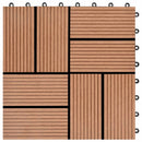 vidaXL Faszegély járólap 11 pcs Barna 30 x 30 cm WPC