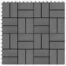 vidaXL 11 db (1 m2) szürke WPC teraszburkoló lap 30 x 30 cm