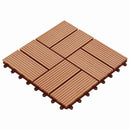 vidaXL Faszegély járólap 11 pcs Tíkfa 30 x 30 cm WPC