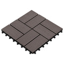 vidaXL Faszegély járólap 11 pcs Sötét Barna 30 x 30 cm WPC
