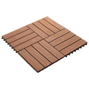 vidaXL Faszegély járólap 3D Design 11 pcs Világos Barna 30 x 30 cm WPC