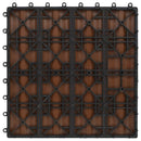 vidaXL Faszegély járólap 3D Design 11 pcs Világos Barna 30 x 30 cm WPC