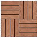 vidaXL Faszegély járólap 3D Design 11 pcs Világos Barna 30 x 30 cm WPC
