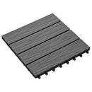 vidaXL Faszegély járólap 3D Design 11 pcs Szürke 30 x 30 cm WPC