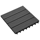 vidaXL Faszegély járólap 3D Design 11 pcs Fekete 30 x 30 cm WPC