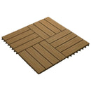 vidaXL Faszegély járólap 3D Design 11 pcs Tíkfa 30 x 30 cm WPC