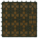 vidaXL Faszegély járólap 3D Design 11 pcs Tíkfa 30 x 30 cm WPC