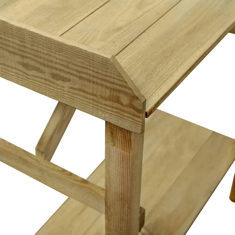 vidaXL impregnált fenyőfa kerti virágtartó asztal 75 x 40 x 90 cm