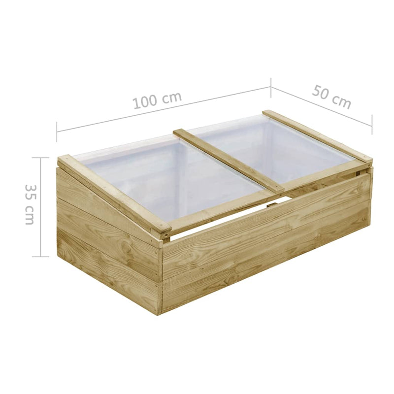 vidaXL impregnált fenyőfa melegház 100 x 50 x 35 cm