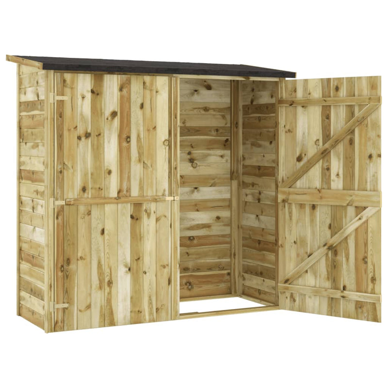 vidaXL impregnált fenyőfa kerti szerszámtároló 182 x 76 x 175 cm