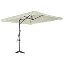 vidaXL homokszínű kültéri napernyő acélrúddal 250 x 250 cm
