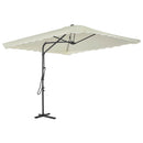 vidaXL homokszínű kültéri napernyő acélrúddal 250 x 250 cm