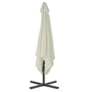 vidaXL homokszínű kültéri napernyő acélrúddal 250 x 250 cm