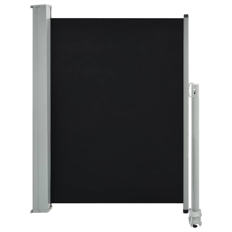 vidaXL fekete behúzható oldalsó terasz napellenző 100 x 300 cm