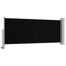 vidaXL fekete behúzható oldalsó terasz napellenző 100 x 300 cm
