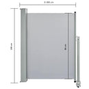 vidaXL szürke behúzható oldalsó terasz napellenző 100 x 300 cm