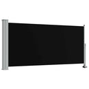 vidaXL fekete behúzható oldalsó terasz napellenző 120 x 300 cm