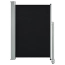 vidaXL fekete behúzható oldalsó terasz napellenző 120 x 300 cm