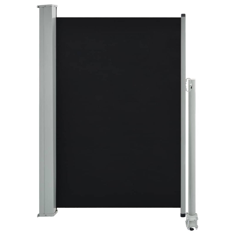 vidaXL fekete behúzható oldalsó terasz napellenző 120 x 300 cm