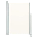 vidaXL krémszínű behúzható oldalsó terasz napellenző 120 x 300 cm