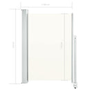 vidaXL krémszínű behúzható oldalsó terasz napellenző 120 x 300 cm