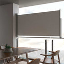 vidaXL szürke behúzható oldalsó terasz napellenző 120 x 300 cm
