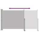 vidaXL szürke behúzható oldalsó terasz napellenző 140 x 300 cm