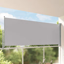vidaXL szürke behúzható oldalsó terasz napellenző 140 x 300 cm