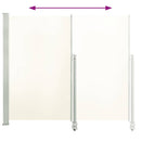 vidaXL krémszínű behúzható oldalsó terasz napellenző 160 x 300 cm