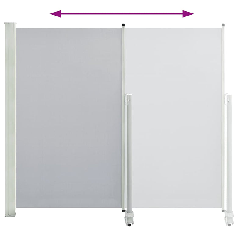 vidaXL szürke behúzható oldalsó terasz napellenző 160 x 300 cm
