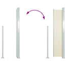 vidaXL krémszínű behúzható oldalsó napellenző 140 x 300 cm