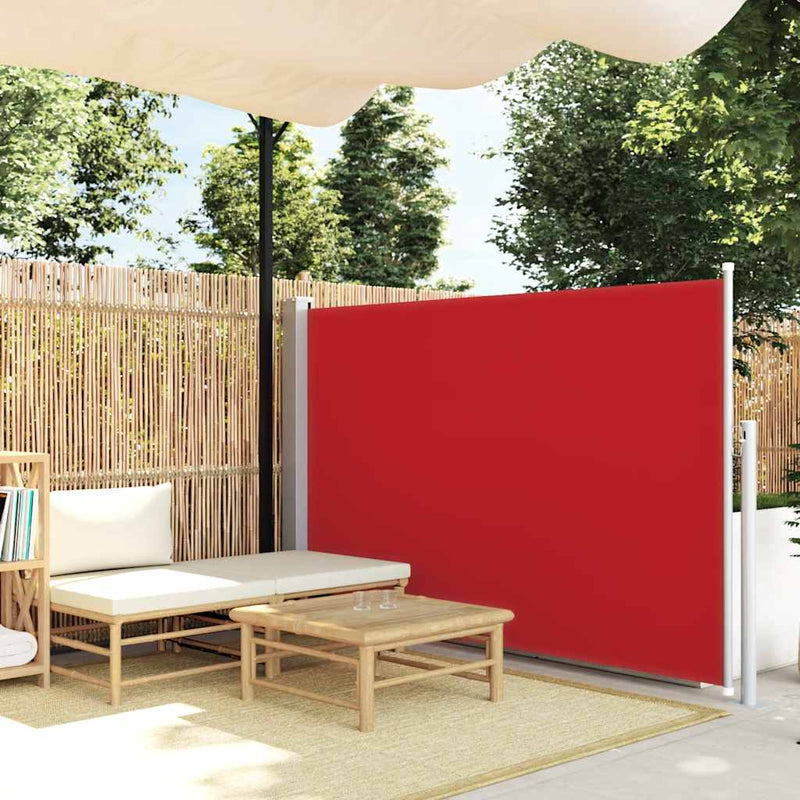 vidaXL piros behúzható oldalsó napellenző 140 x 300 cm