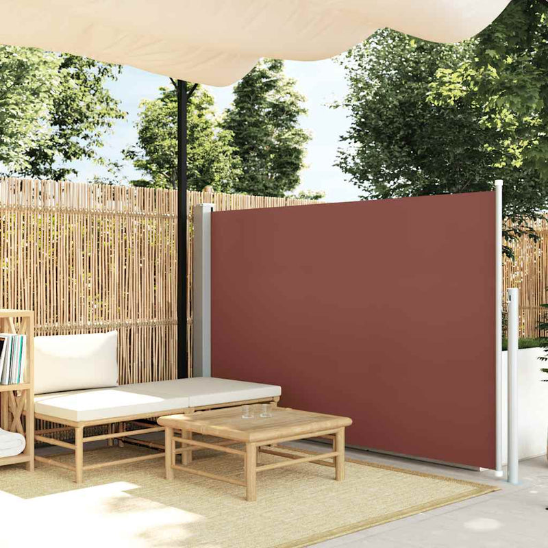 vidaXL barna behúzható oldalsó napellenző 140 x 300 cm