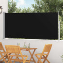 vidaXL fekete behúzható oldalsó napellenző 120 x 300 cm