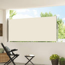 vidaXL krémszínű behúzható oldalsó napellenző 120 x 300 cm