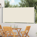 vidaXL krémszínű behúzható oldalsó napellenző 120 x 300 cm
