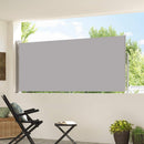 vidaXL szürke behúzható oldalsó napellenző 120 x 300 cm