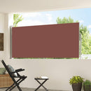 vidaXL barna behúzható oldalsó napellenző 120 x 300 cm