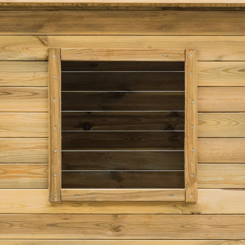 vidaXL kültéri fenyőfa játszóház 120 x 120 x 146 cm