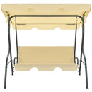 vidaXL krémfehér kerti hintaágy 170 x 110 x 153 cm