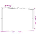 vidaXL kerti pergola impregnált fenyőfalécekből 360 x 200 x 60 cm