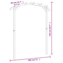vidaXL kerti pergola impregnált fenyőfalécekből 180 x 210 x 40 cm