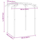 vidaXL kerti pergola impregnált fenyőfalécekből 180 x 197 x 210 cm