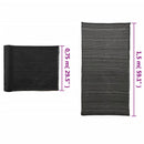 vidaXL belátásgátló háló, HDPE, 1,5 x 25 m, fekete