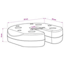 vidaXL 4 db fekete beton pavilon súly 220 x 50 mm