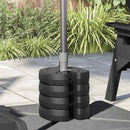 vidaXL 4 db fekete beton pavilon súly 220 x 50 mm