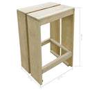 vidaXL 2 db impregnált fenyőfa kültéri bárszék