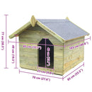 vidaXL impregnált fenyőfa kerti kutyaház felnyitható tetővel