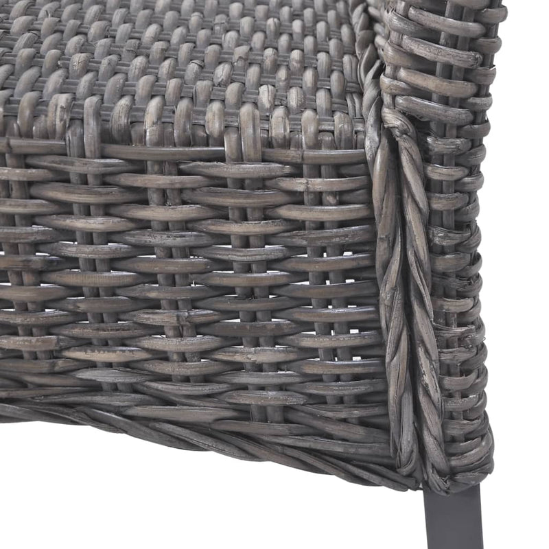 vidaXL 4 db barna Kubu rattan és mangófa étkezőszék