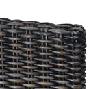 vidaXL 4 db fekete Kubu rattan és mangófa étkezőszék